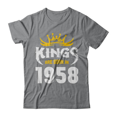 Kings Are Born In 1958 Birthday Gift-T-Shirt & Hoodie-Classic T-Shirt-Sport Grey