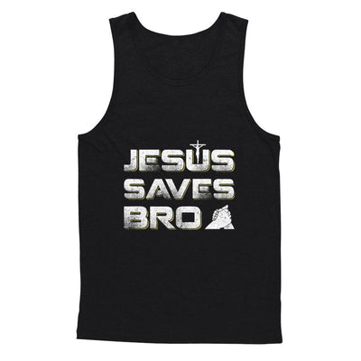 Jesus Saves Bro-T-Shirt & Hoodie-Unisex Tank-Black