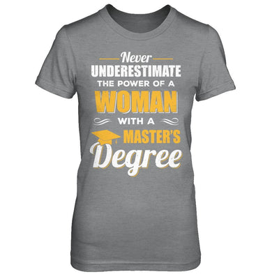 Funny Woman With A Masters Degree Graduation Gift-T-Shirt & Hoodie-Women's T-Shirt-Sport Grey