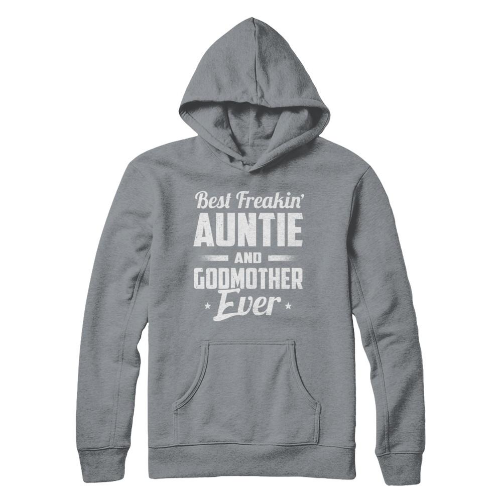 Best Freakin Auntie And Godfather Ever-T-Shirt & Hoodie-Pullover Hoodie-Light Steel