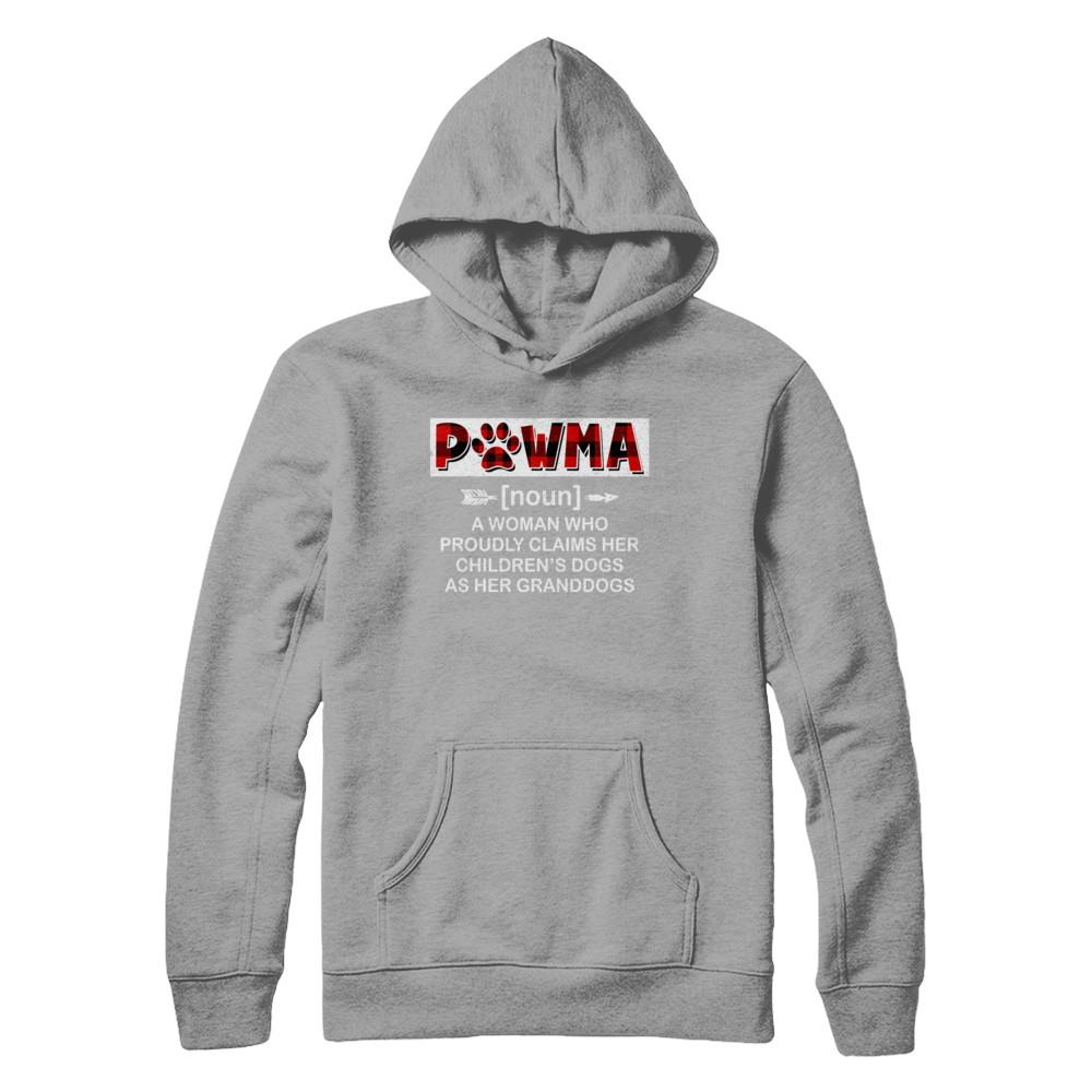Pawma Buffalo Plaid Mom Proudly Claims Her Children's Dogs-T-Shirt & Hoodie-Pullover Hoodie-Light Steel