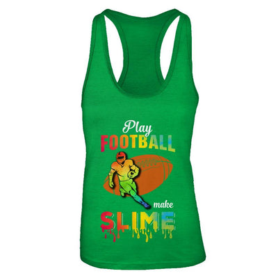 Play Football Make Slime Watercolor For Girl Women-T-Shirt & Tank Top-Women's Ideal Racerback Tank-Kelly Green