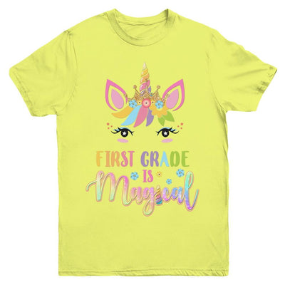 First Grade Is Magical Unicorn Back To School 1st Grade Youth-Youth Shirt-Youth T-Shirt-Daisy