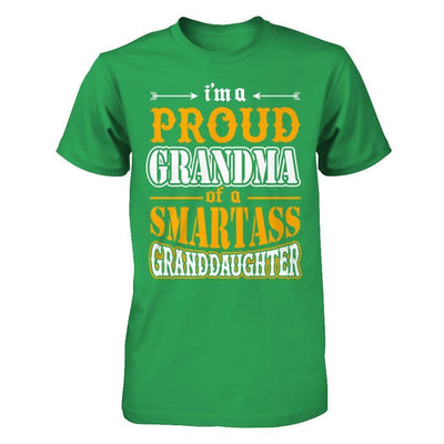 I'm A Proud Grandma Of A Smartass Granddaughter-T-Shirt & Hoodie-Premium T-Shirt-Kelly Green