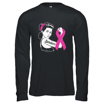 We Can Cure It Breast Cancer Pink Awareness Survivor-T-Shirt & Hoodie-Long Sleeve T-Shirt-Black