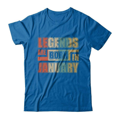 Classic Vintage Legends Are Born In January Birthday-T-Shirt & Hoodie-Classic T-Shirt-Royal