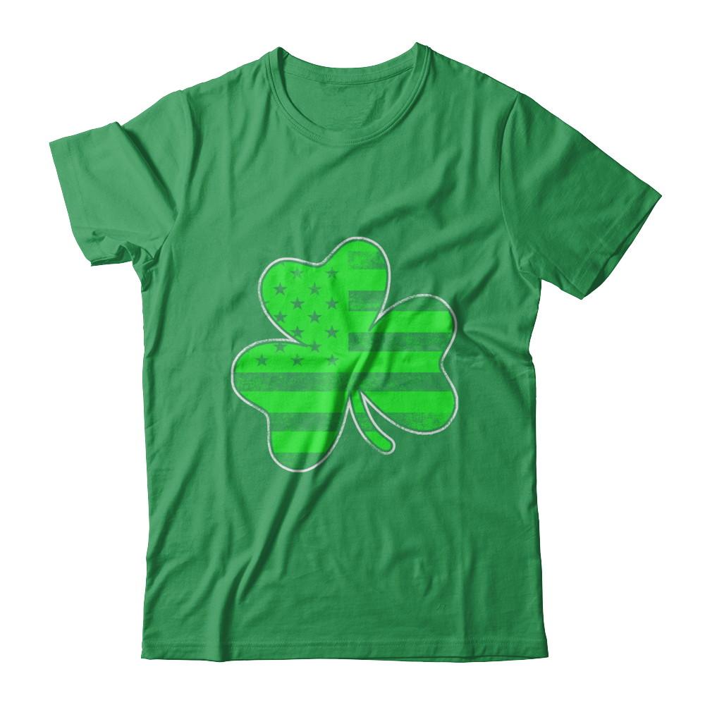 Vintage AMERICAN FLAG Ireland Shamrock St Patricks Day