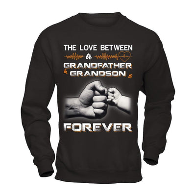 The Love Between A Grandfather And Grandson Is Forever-T-Shirt & Hoodie-Crewneck Sweatshirt-Black