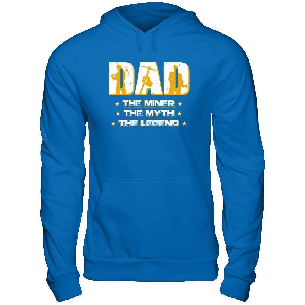 Dad The Miner The Myth The Legend-T-Shirt & Hoodie-Pullover Hoodie-Royal