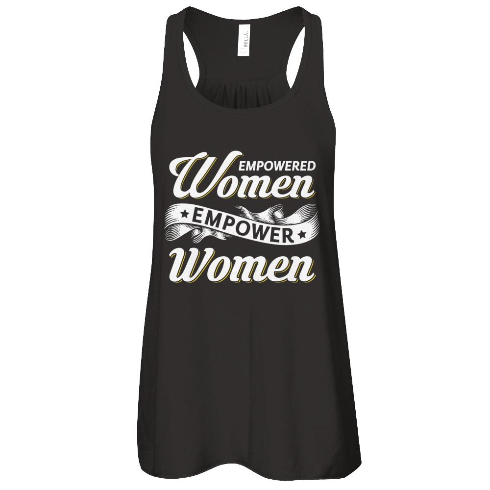 Empowered Women Empower Women-T-Shirt & Tank Top-Women's Flowy Racerback Tank-Black