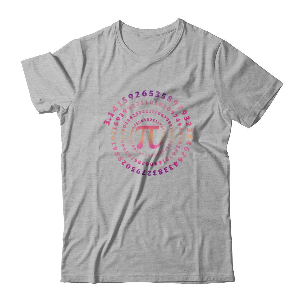 Pi Spiral Novelty-T-Shirt & Hoodie-Premium T-Shirt-Heather Gray