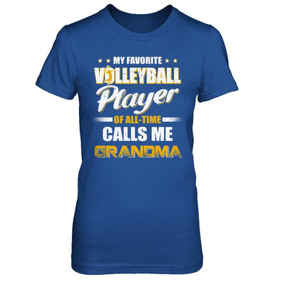My Favorite Volleyball Player Calls Me Grandma Volleyball-T-Shirt & Hoodie-Women's T-Shirt-Royal