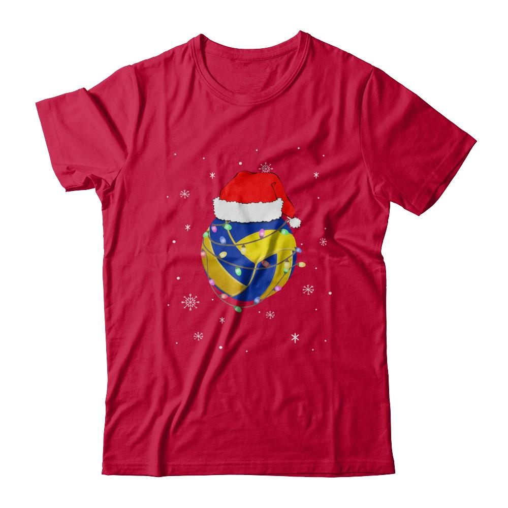 Santa Hat Volleyball Christmas Gifts-T-Shirt & Sweatshirt-Classic T-Shirt-Red