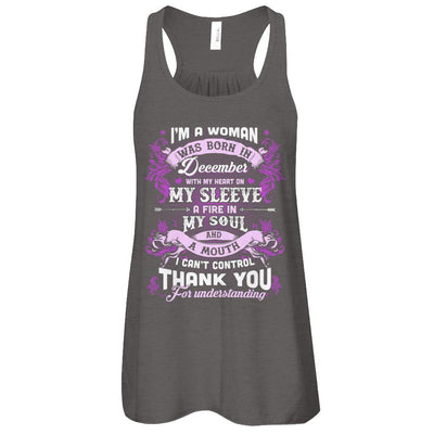 I'm A Woman Was Born In December With My Heart Birthday-T-Shirt & Tank Top-