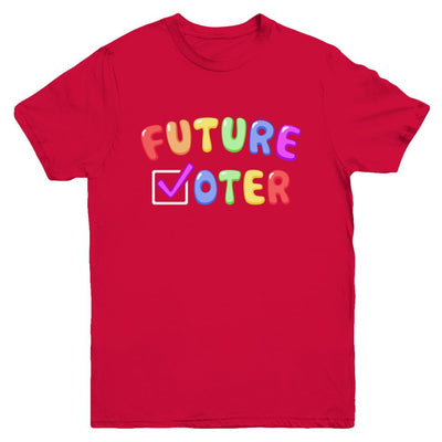 Voting Kids Vote Future Voter Rainbow Youth-Youth Shirt-Youth T-Shirt-Red