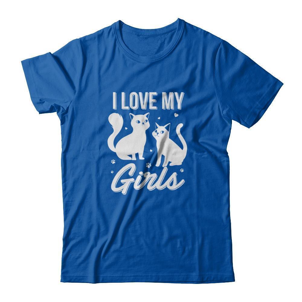 I Love My Girls Funny Cats Lover-T-Shirt & Tank Top-Premium T-Shirt-Royal