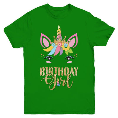 Cute Unicorn Girl Daughter Birthday Gift Youth-Youth Shirt-Youth T-Shirt-Irish Green