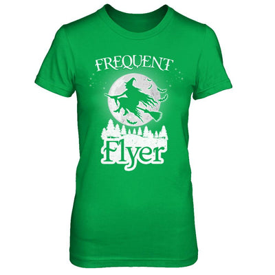 Frequent Flyer Funny Halloween Witch Costume Gift-T-Shirt & Hoodie-Women's T-Shirt-Irish Green