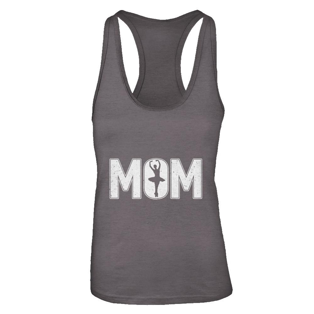 Dance Mom Ballet Mother's Day-T-Shirt & Tank Top-Women's Ideal Racerback Tank-Dark Grey