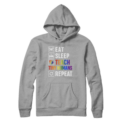 Eat Sleep Teach Tiny Humans Repeat Mommy-T-Shirt & Hoodie-Pullover Hoodie-Light Steel