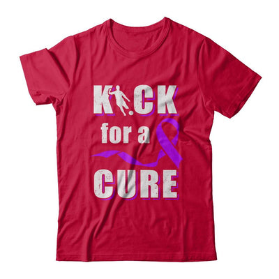 Kick For A Cure Soccer Alzheimers Pancreatic Lupus Awareness-T-Shirt & Hoodie-Classic T-Shirt-Red