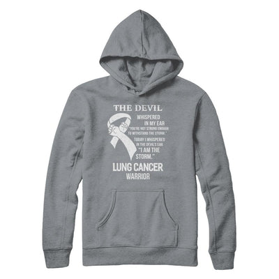 I Am The Storm Support Lung Cancer Warrior Gift-T-Shirt & Hoodie-Pullover Hoodie-Light Steel