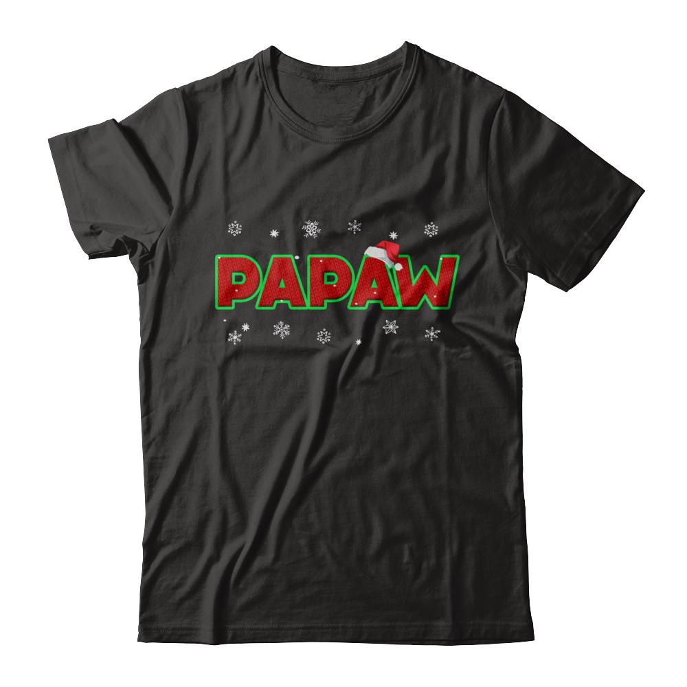 Papaw Christmas Santa Ugly Sweater Gift-T-Shirt & Sweatshirt-Classic T-Shirt-Black
