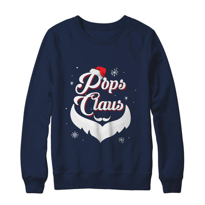Santa Beard Matching Christmas Pajamas Pops Claus-T-Shirt & Sweatshirt-Crewneck Sweatshirt-Navy