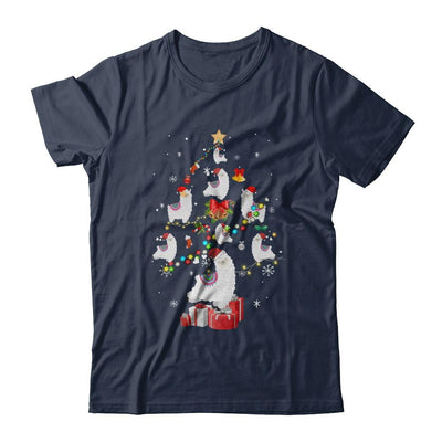 Llama Christmas Tree Decor Xmas Gift-T-Shirt & Sweatshirt-Classic T-Shirt-Navy