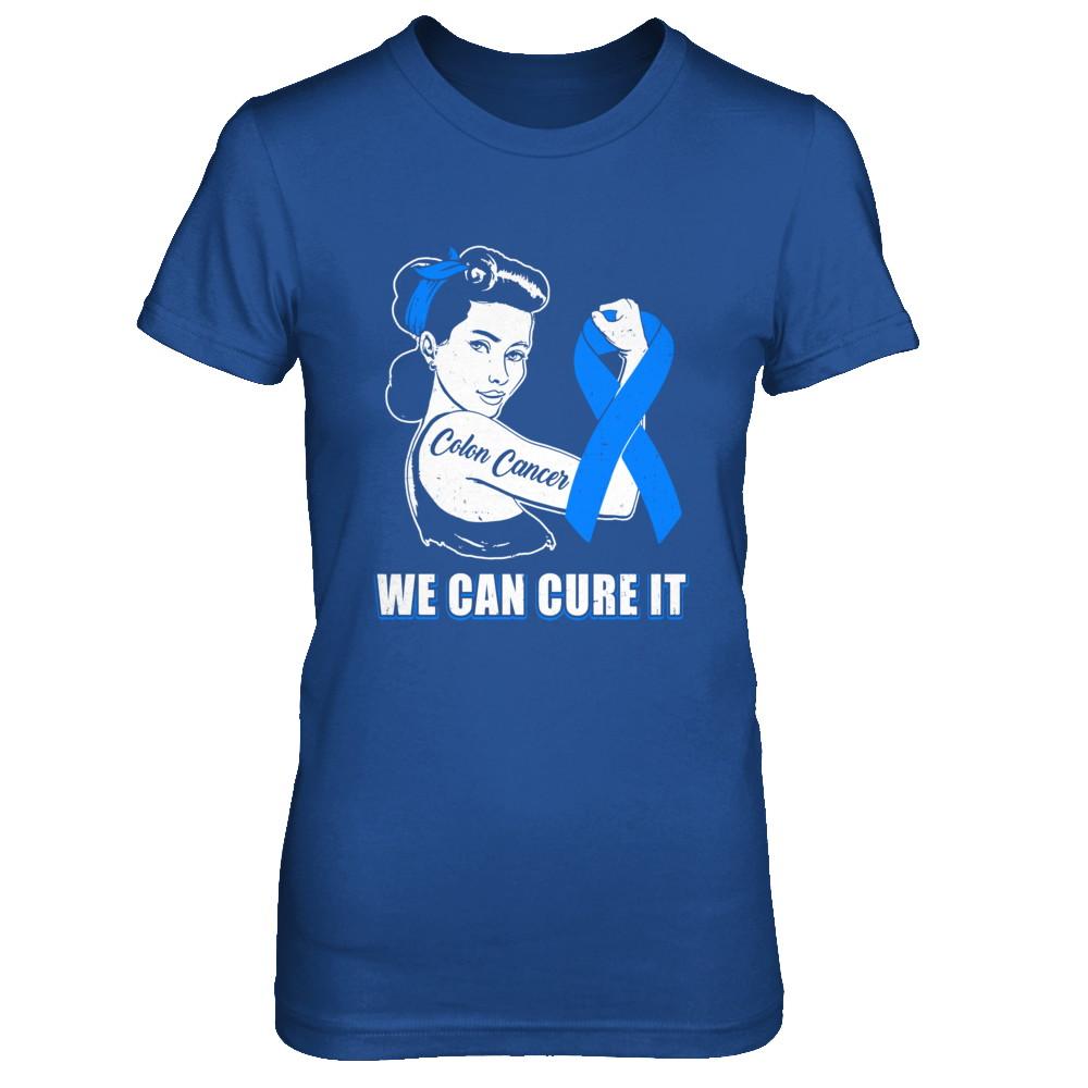 Colon Cancer Awareness Survivor We Can Cure It-T-Shirt & Hoodie-Women's T-Shirt-Royal