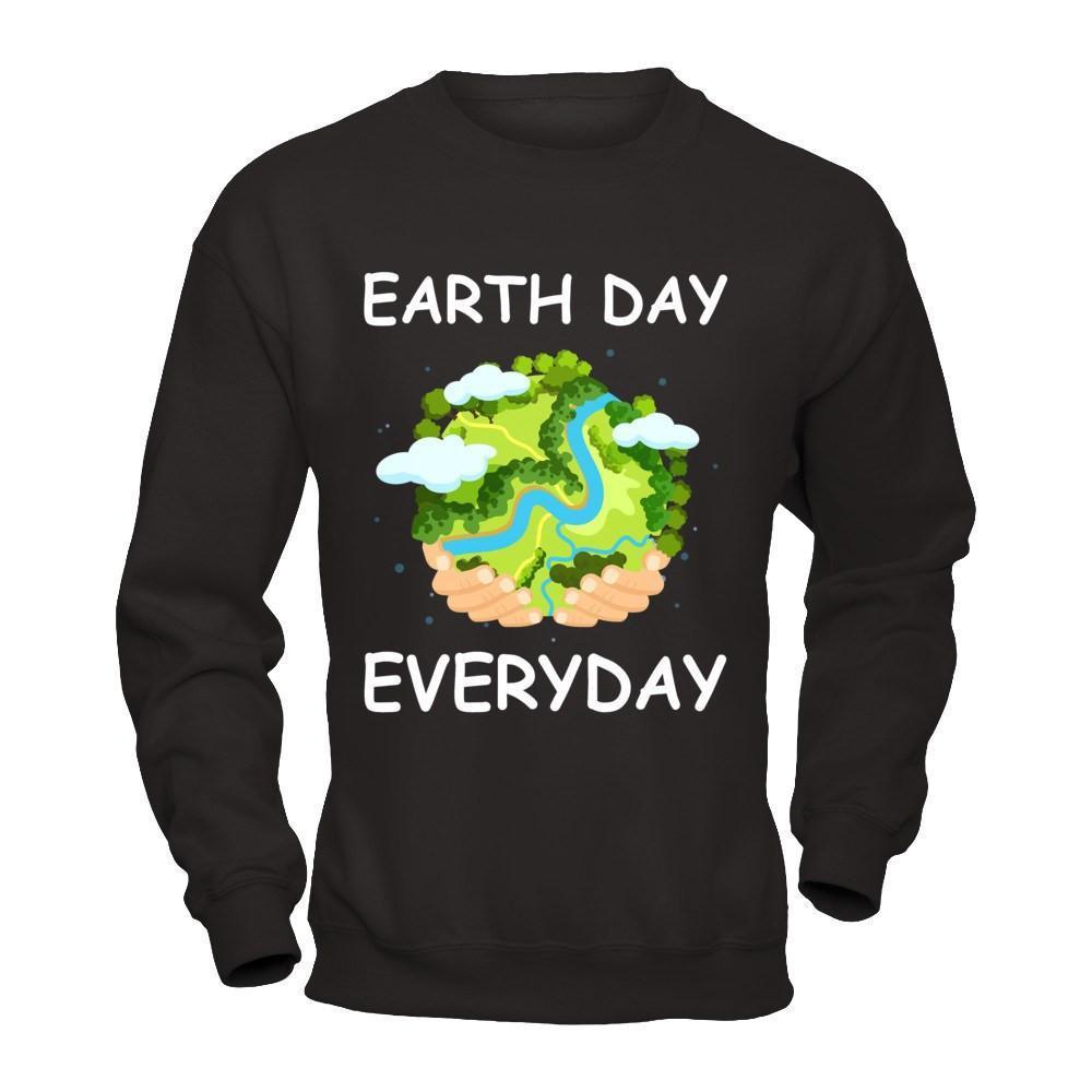 Animals On Earth Day Everyday 2018-T-Shirt & Hoodie-Crewneck Sweatshirt-Black