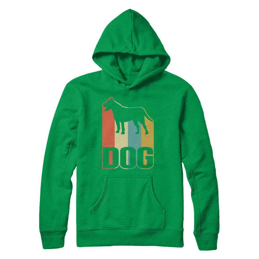 Classic Vintage Retro Style Dog-T-Shirt & Hoodie-Pullover Hoodie-Irish Green
