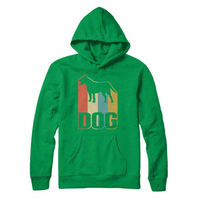 Classic Vintage Retro Style Dog-T-Shirt & Hoodie-Pullover Hoodie-Irish Green