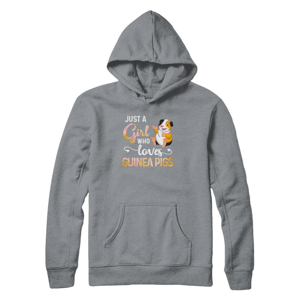 Just A Woman Who Loves Guinea Pigs-T-Shirt & Tank Top-Pullover Hoodie-Light Steel