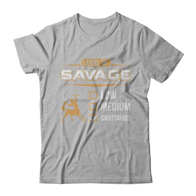Level Of Savage Sagittarius-T-Shirt & Hoodie-Premium T-Shirt-Heather Gray