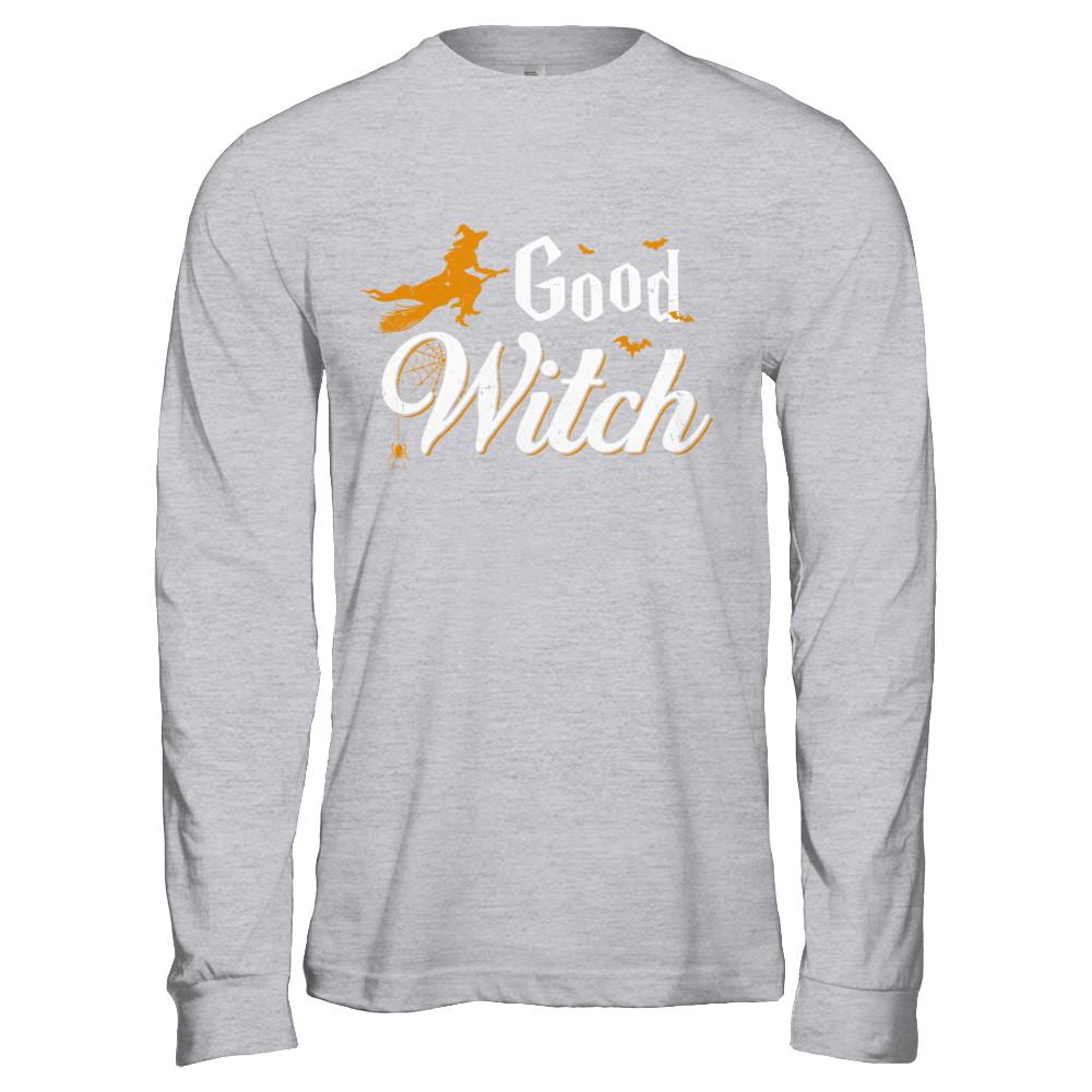 Good Witch Halloween-T-Shirt & Hoodie-Long Sleeve T-Shirt-Sport Grey