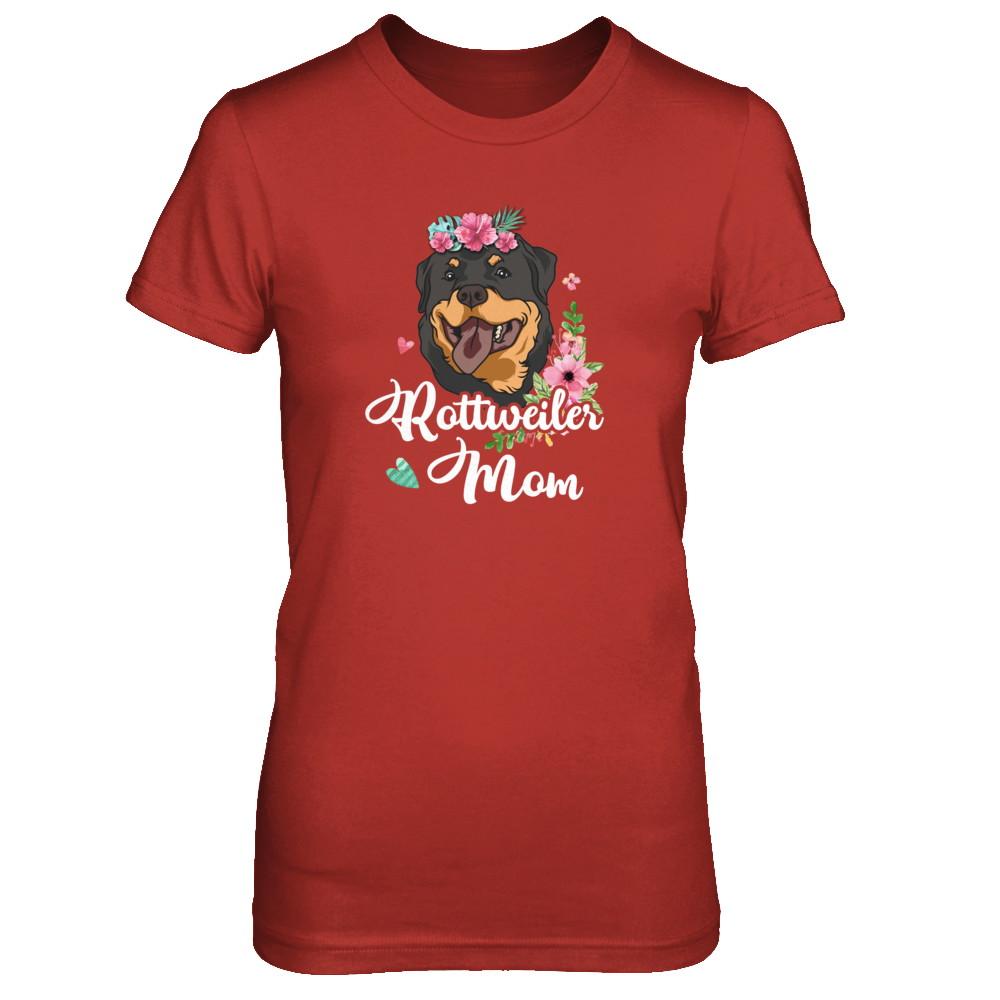 Rottweiler Mom Funny Dog Mom Gift Idea-T-Shirt & Tank Top-Women's T-Shirt-Red