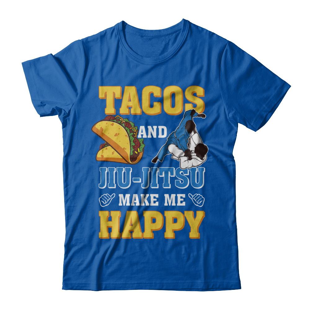 Tacos And Jiu Jitsu Make Me Happy-T-Shirt & Hoodie-Premium T-Shirt-Royal