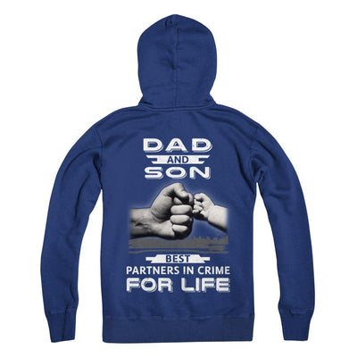Dad And Son Best Partners In Crime For Life-T-Shirt & Hoodie-Pullover Hoodie-Deep Royal