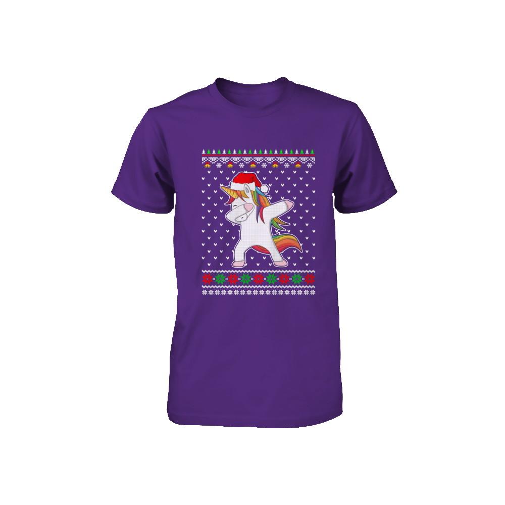 Dabbing Tangled Lights Ugly Christmas Sweater Girls Youth-Youth Shirt-