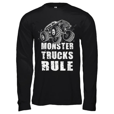 Monster Trucks Rule Mudding-T-Shirt & Hoodie-Long Sleeve T-Shirt-Black