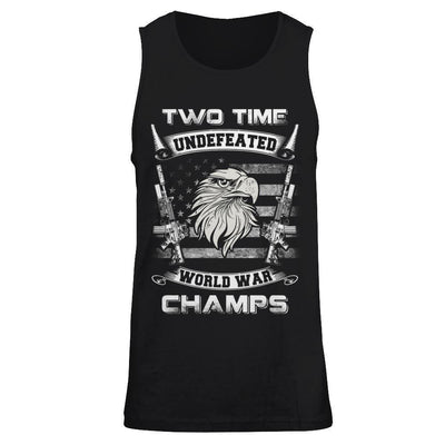 Ww1 Ww2 Champions 2 Time Undefeated World War Champs-T-Shirt & Hoodie-Unisex Tank-Black