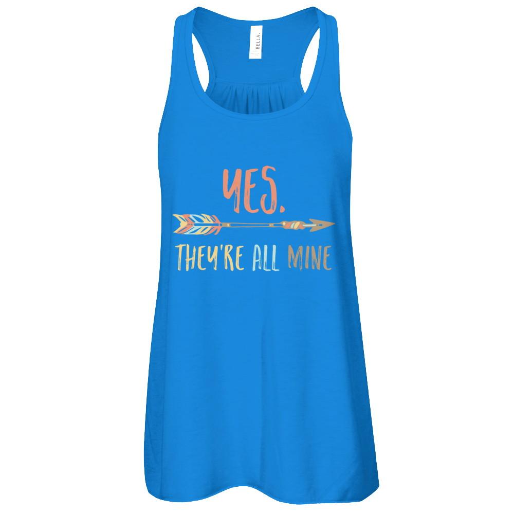 Yes They're All Mine-T-Shirt & Tank Top-Women's Flowy Racerback Tank-True Royal