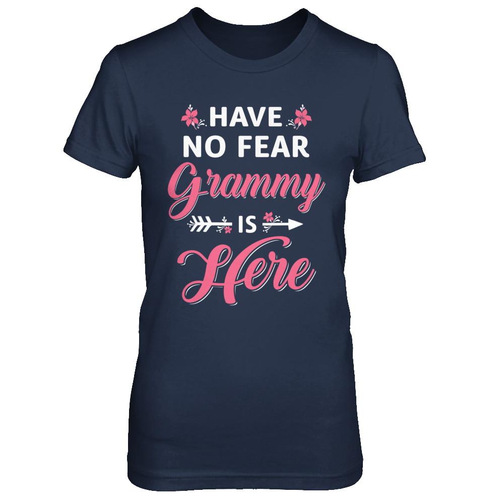 Have No Fear Grammy Is Here Mother's Day Gift-T-Shirt & Hoodie-Women's T-Shirt-Navy