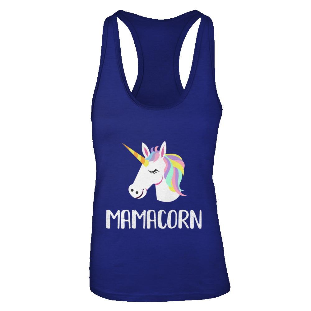 Unicorn Mom And Baby Mamacorn Mama Mother Day Gift-T-Shirt & Tank Top-Women's Ideal Racerback Tank-Royal