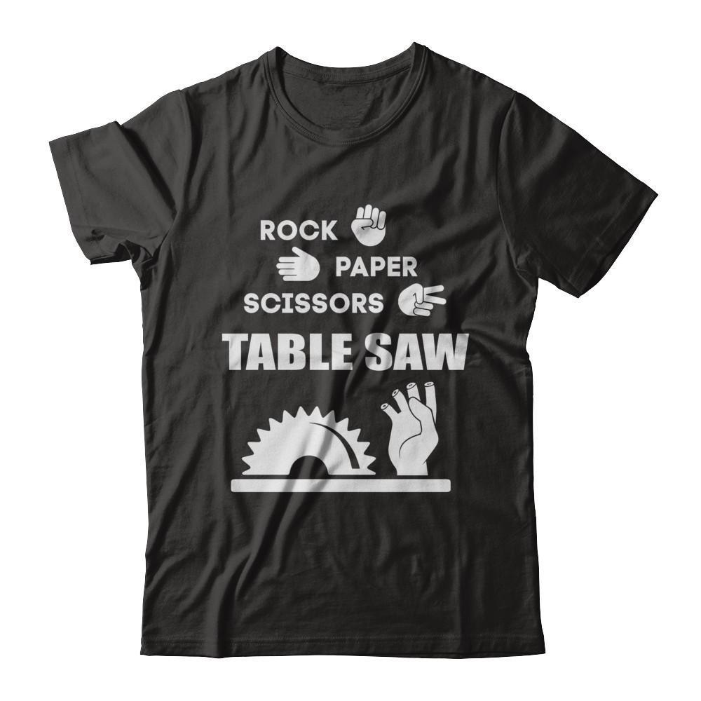 Rock Paper Scissors Table Saw-T-Shirt & Hoodie-Classic T-Shirt-Black