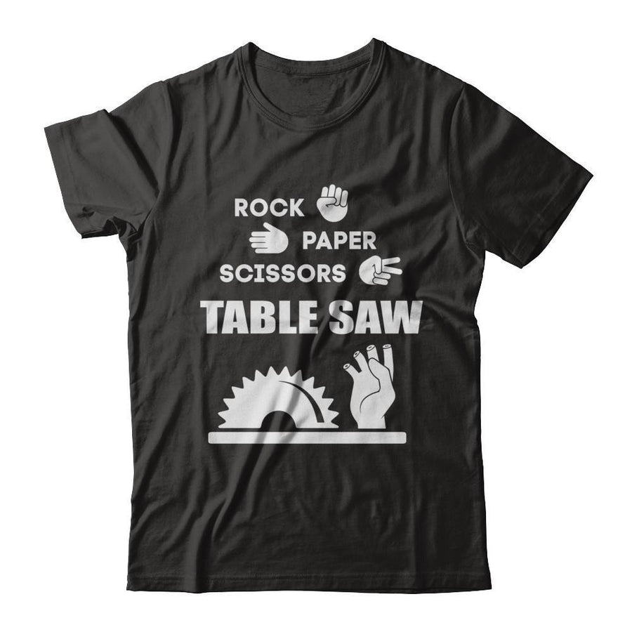 Rock Paper Scissors Table Saw-T-Shirt & Hoodie-Classic T-Shirt-Black