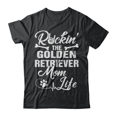 Rockin The Golden Retriever Mom Life Men Style-T-Shirt & Hoodie-Classic T-Shirt-Black
