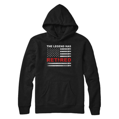 The Legend Has Retired Firefighter Retirement Gift-T-Shirt & Hoodie-Pullover Hoodie-Black