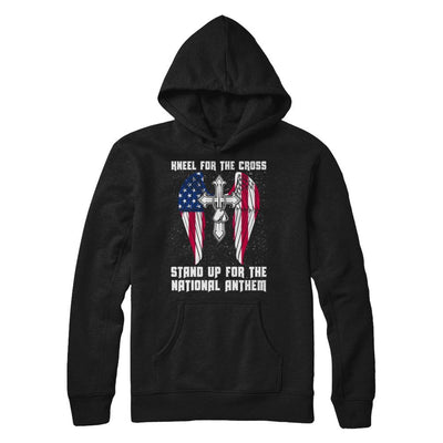 Kneel For The Cross Stand Up For The National Anthem-T-Shirt & Hoodie-Pullover Hoodie-Black